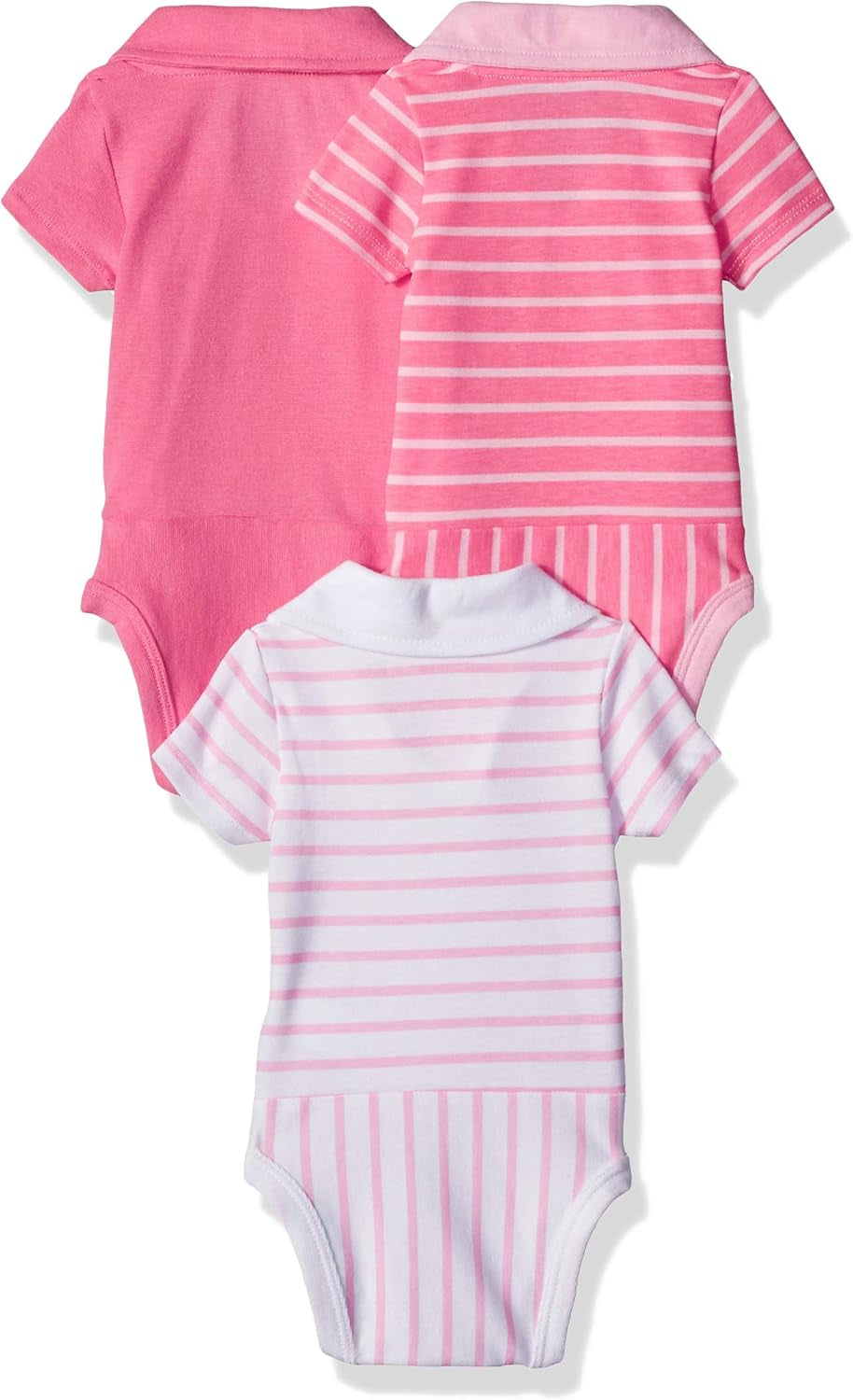 Baby Boys' Ultimate Baby Flexy 3 Pack Short Sleeve Polo Bodysuits